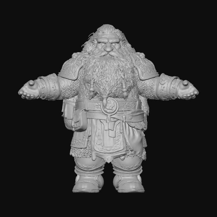 "Elder Dwarf Warrior" - Download free 3D models generated with Meshy AI ...