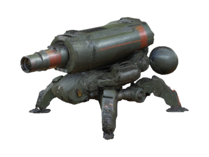 3D model for sci-fi, highly detailed, realistic
, life-sized artillery