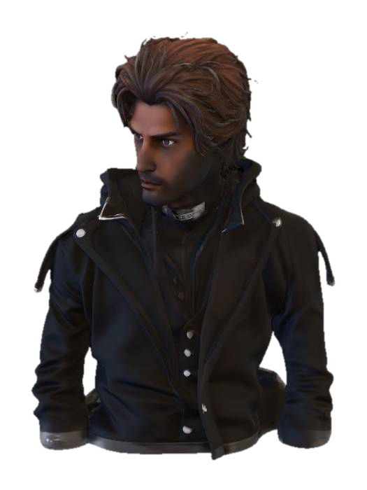 Byronic Hero 3D model, vytvořený pomocí AI