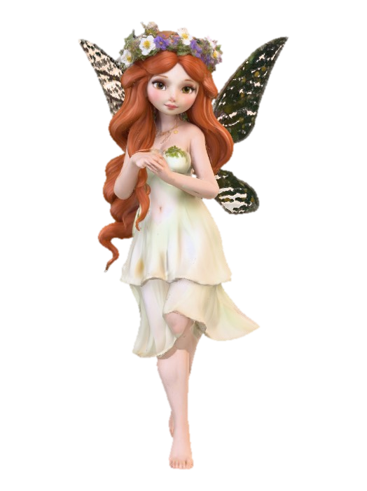 3D model for beautiful woodland fairy in a slow dance posture, the queen is adorned with wild flowers, she has a beautiful curvy figure, beautiful facial features and she has long wavy auburn hair. The scene is set against a plain white background
Suitable for 3d printing