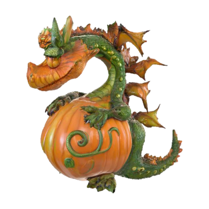 Pumpkin Dragon 3D model, vytvořený pomocí AI