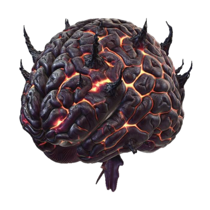 The Infernal Brain 3D model, vytvořený pomocí AI