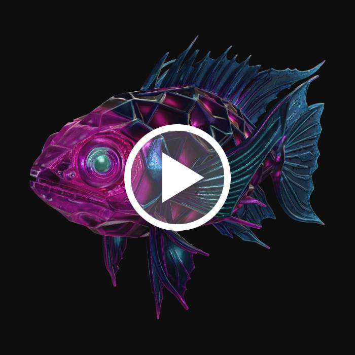 «A highly detailed 3D model of an otherworldly deep-sea fish, fusion of ...