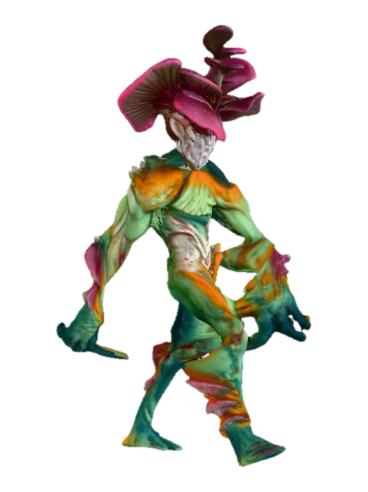 3D model for a tall male Myconid, a male fungoid. mushroom_cloud, 4k, #Halloween2025#
