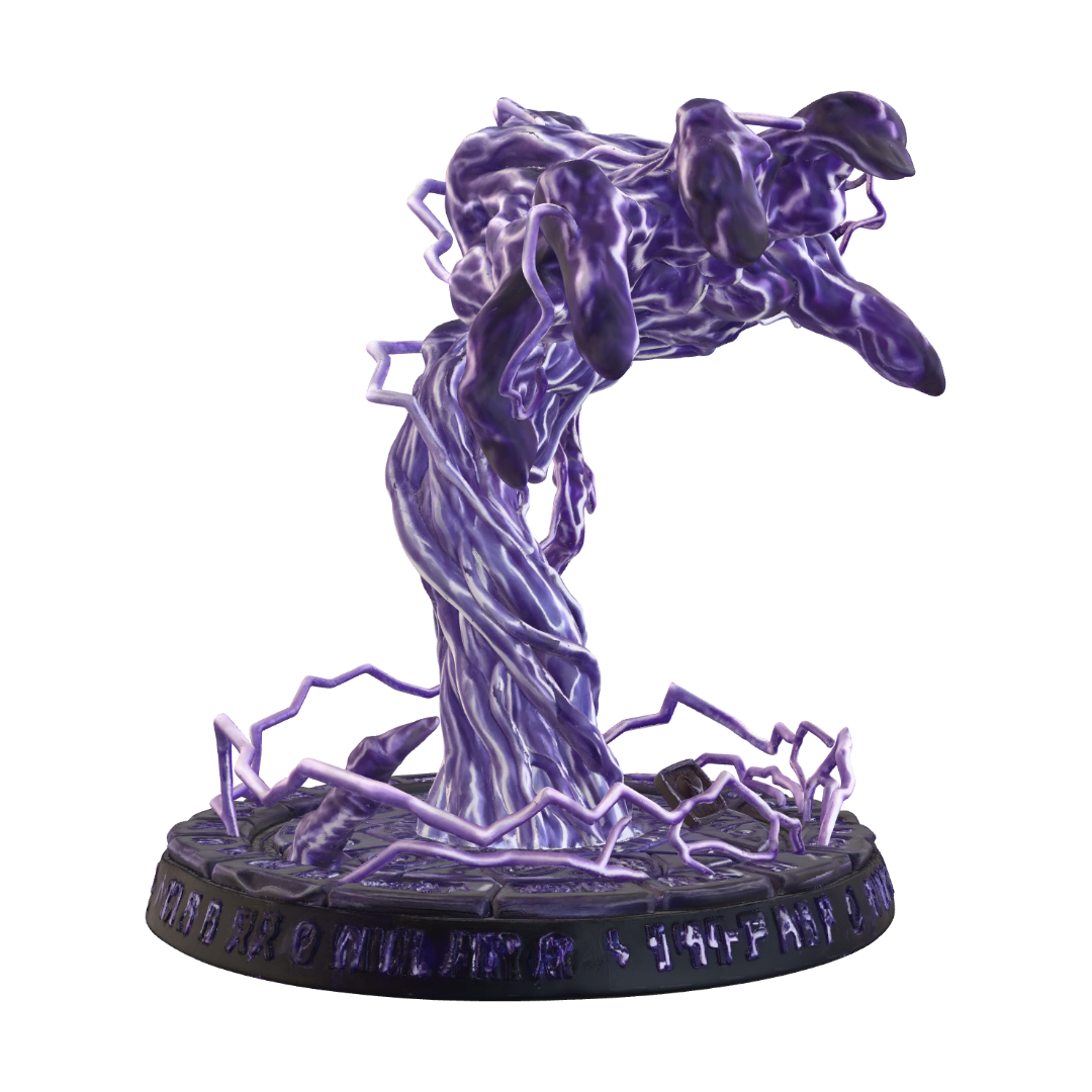 Runic Lightning Tree 3D model, vytvořený pomocí AI