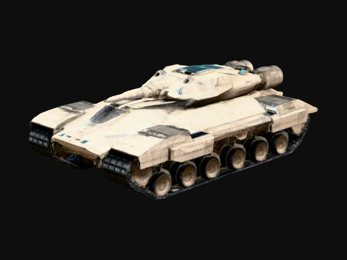 "a sci fi battle tank " - Download free 3D models generated with Meshy ...
