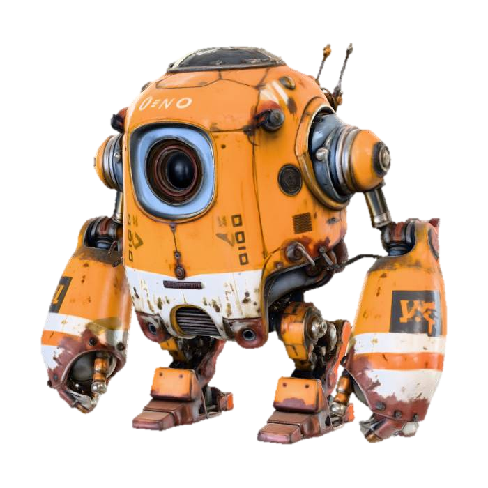 Rusty Guardian 3D model, vytvořený pomocí AI
