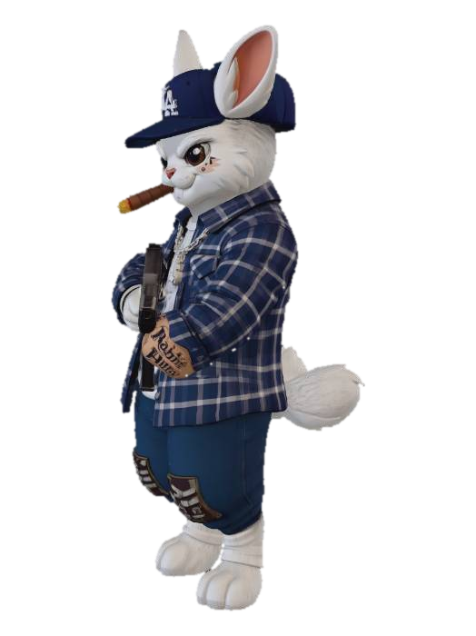 Wascally Wabbit! 3D model, vytvořený pomocí AI