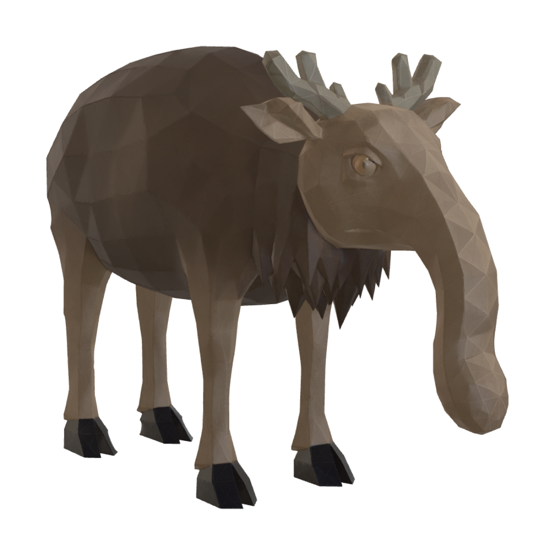 Hugag 3D model, vytvořený pomocí AI