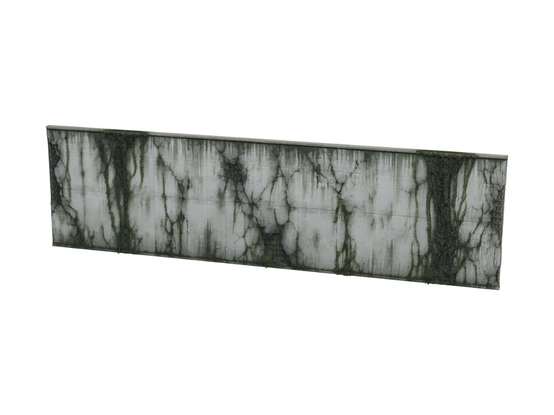 Overgrown Concrete Wall – Download Free 3D Model | Meshy