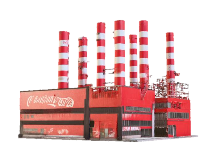 3D model for classic American neighborhood coca cola factory, #Christmas2025#