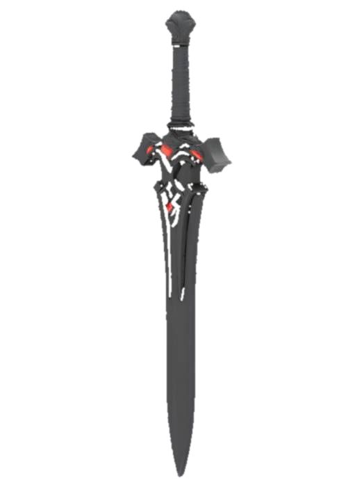 Stylized fantasy dagger for a MOBA/cartoon game. Short, thick blade with a strong forward… 3D model, vytvořený pomocí AI