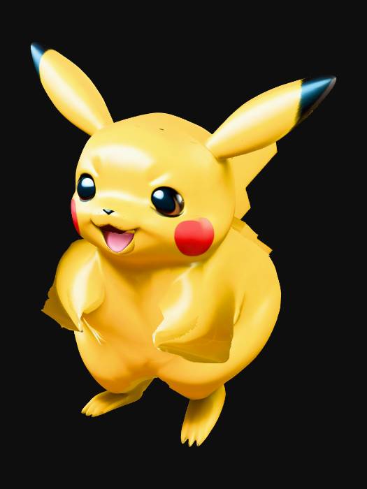 "A pikachu." - Download free 3D models generated with Meshy AI by ...