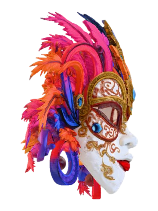 3D model for una maschera di carnevale dettagliata figura intera
