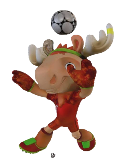 Goalkeeper Moose 3D model, vytvořený pomocí AI