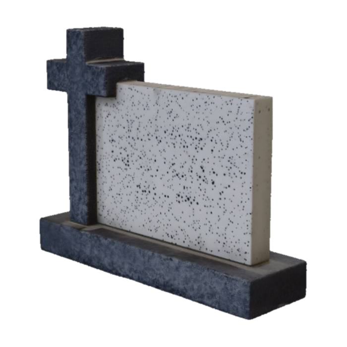 Gravestone with Cross 3D model, vytvořený pomocí AI