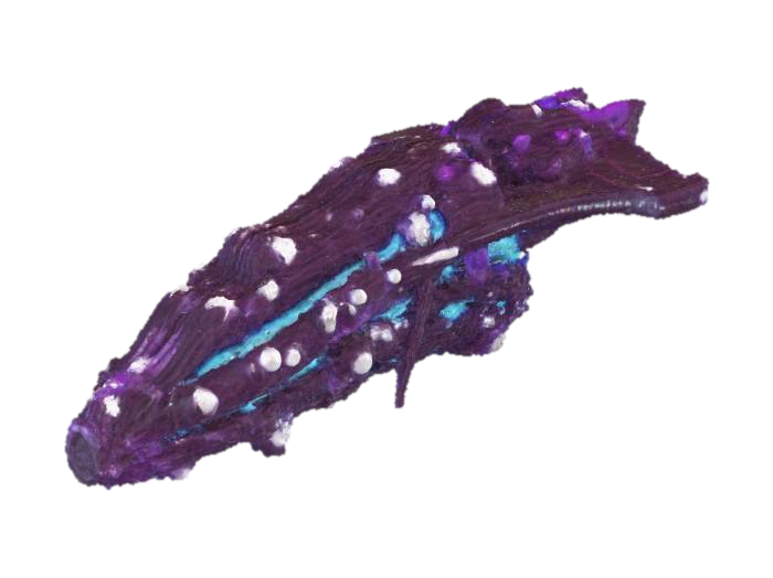 Model 3D colossal living alien starship, biomechanical & autonomous, drifting through a nebula of…, dibuat oleh AI