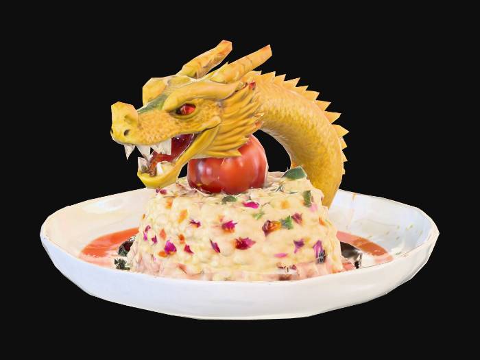 "Create a collection of funny and surreal food dishes using imaginary ...