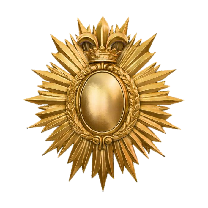 Golden Emblem 3D-model, gegenereerd door AI