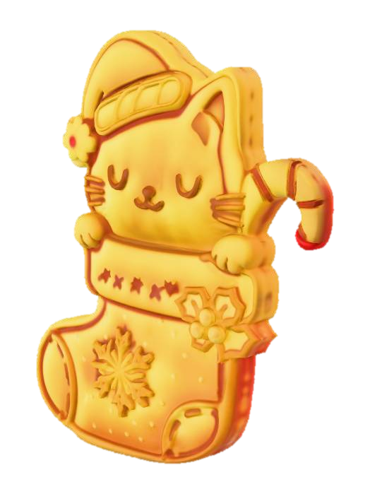 3D model for Cat in Stocking