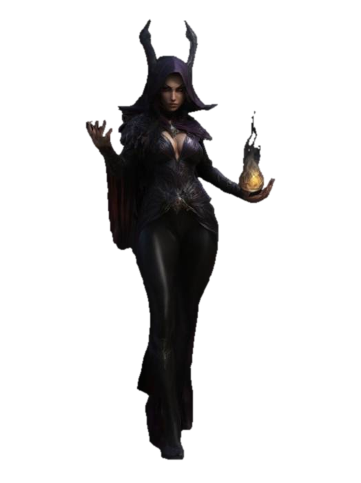 3D model for fantasy sexy female dark hero mage in heroic pose, sinister, evil, shiny robes, black magic, natural realistic colours slightly vibrant, ultra realitic, highest details, extremely detailed
