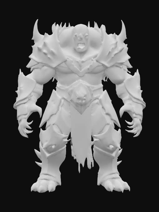 "full body concept of an uruk hai chaos berserker, lord of the rings ...