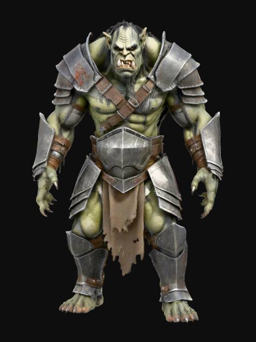 "ultra realistic lord of the rings feral uruk hai berserker, lotr style ...