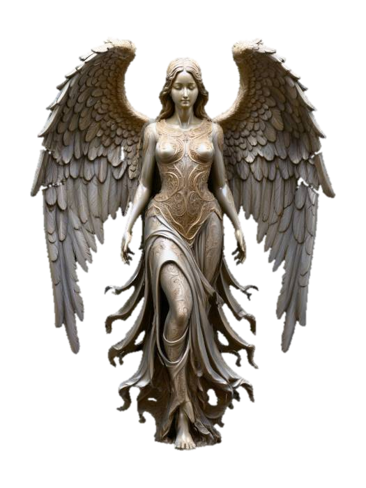 3D-модель Highly detailed digital painting of angelic female sculpture, dark fantasy angel of death,…, згенерована ШІ