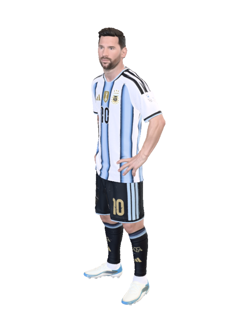 メッシのモデルです、ポイント全然アリで綺麗です！25.5です！ 無料 Messi 3Dモデル - 今すぐダウンロード | Meshy