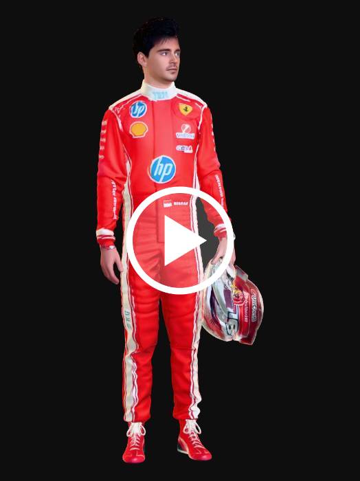 Red Racing Suit 3d