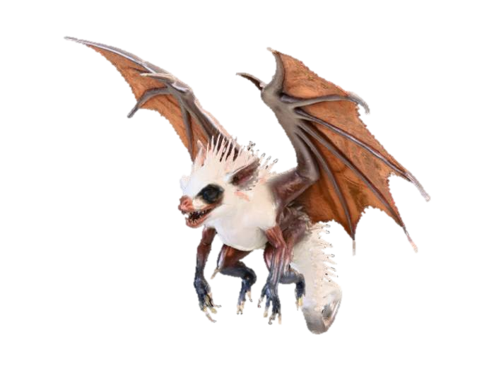 3D model for High detail, mysterious, enigma, cute, but fierce, flying monster.