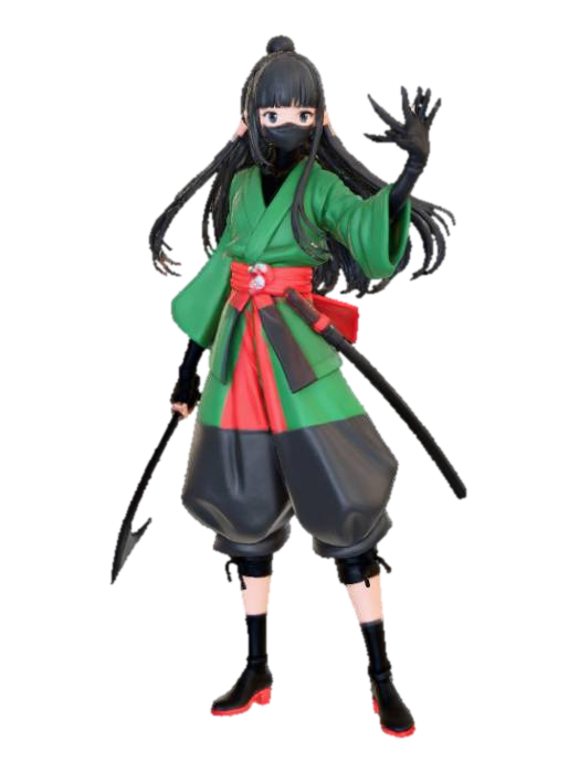 3D model for Anime style ninja girl