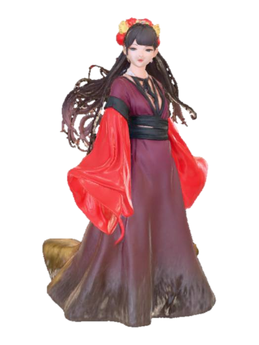 3D model for Windswept Landscape, with Anime Style Female.