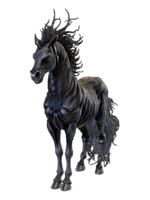 3D model for High detail, extravagant, nightmare horse, fantasy.