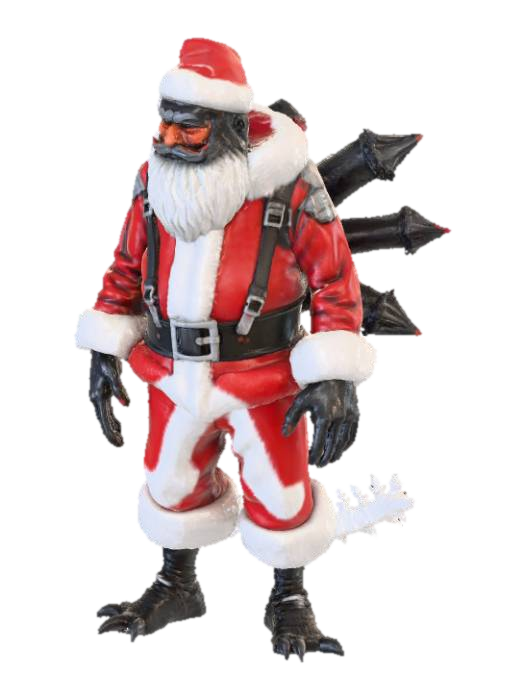 3D model for Xenomorph Santa Claus