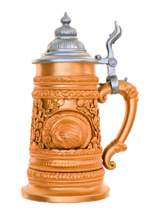 3D model for High detail, Beer Stein, with embossed thanksgiving design, #Thanksgiving#