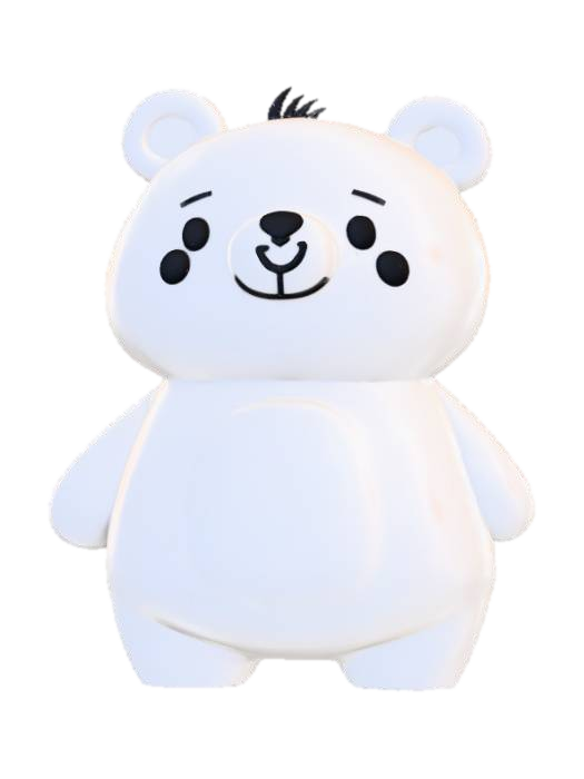 3D model for Smooth Simple detail, plain, kolala bear