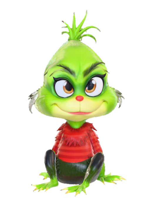 3D-модель Smooth, low detail, Chibi Grinch sitting, smooth detail, сгенерированная ИИ