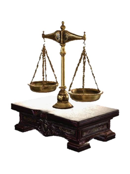 Merchant's weighing scale on a stone table, brass details, mossy ancient stone walls,… 3D model, vytvořený pomocí AI