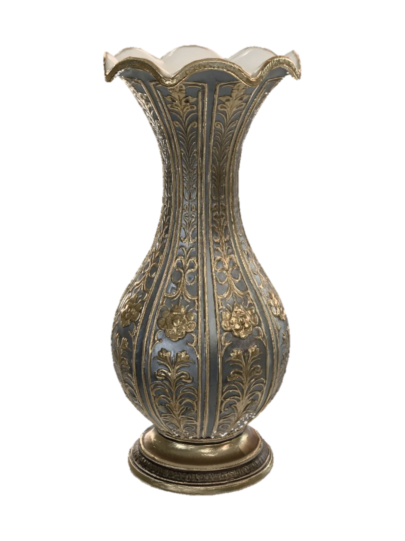 Ornate Blue and Gold Vase