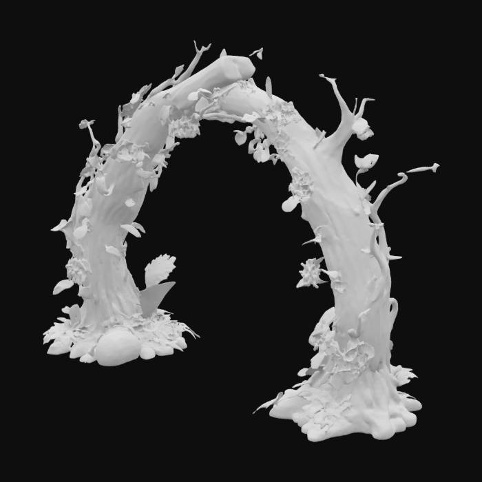 Tree Roots Wrapped Arch 3d Model