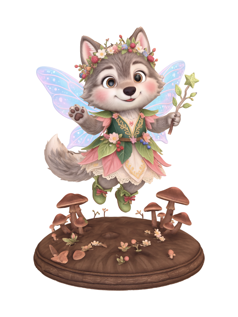 Lumi, the Moss Guardian 3D model, vytvořený pomocí AI