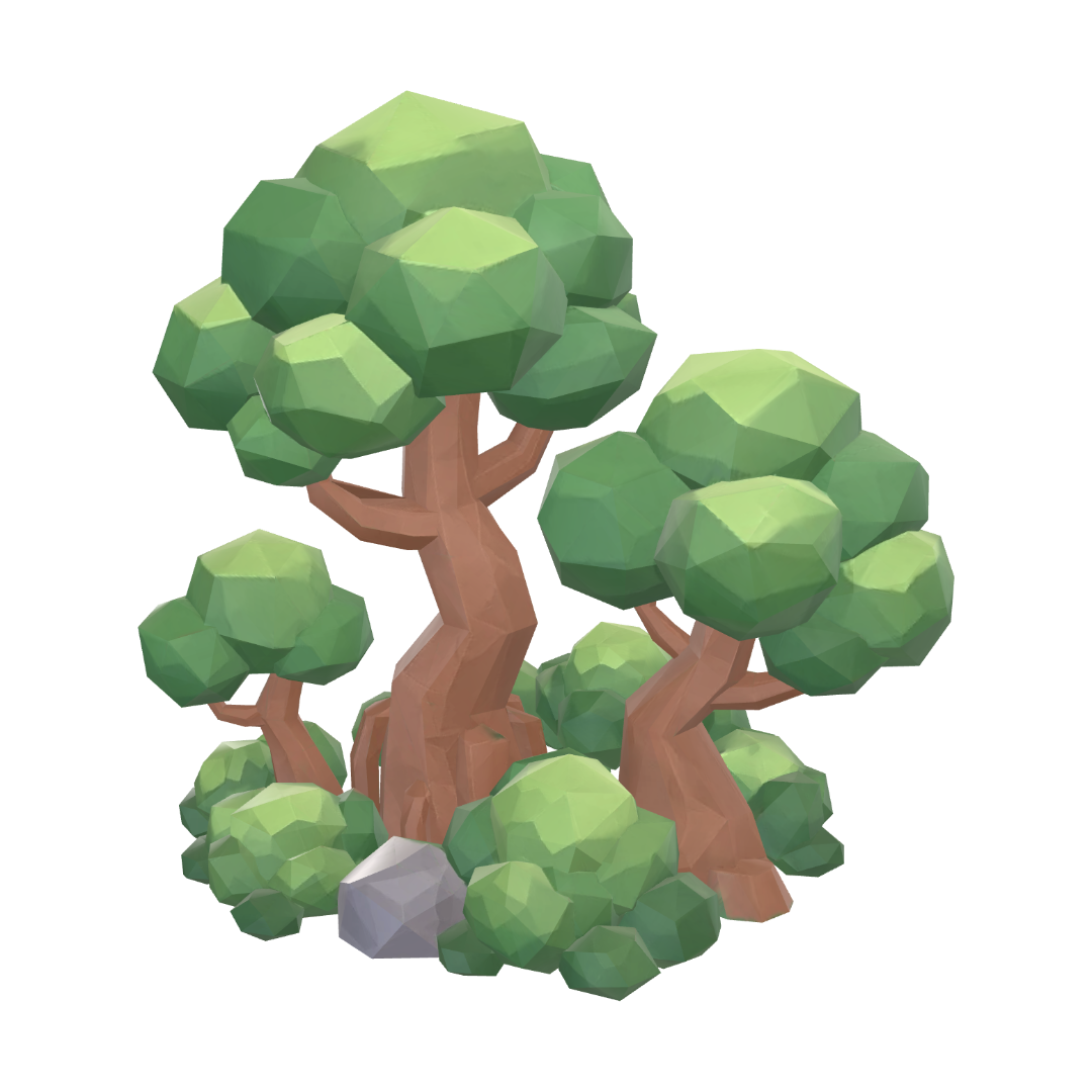 Low Poly Grove – Download Free 3D Model | Meshy