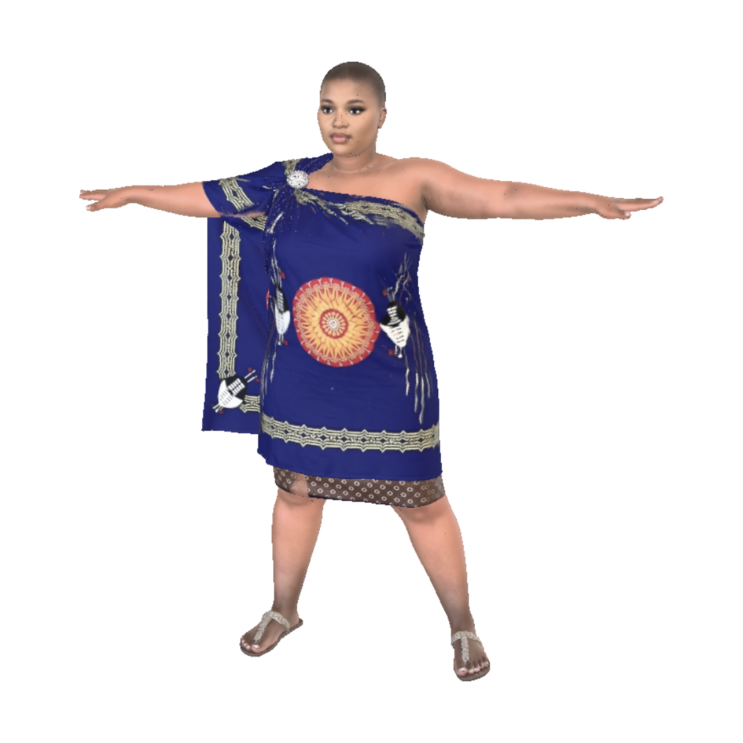 T-pose the upperbody. A-pose the lower body. Give character buzzcut/short hairstyle. Remove… 3D model, vytvořený pomocí AI
