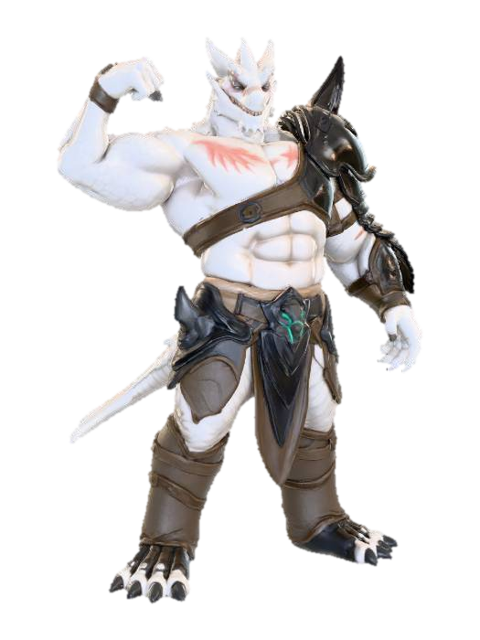 Dragon Warrior 3D model, vytvořený pomocí AI