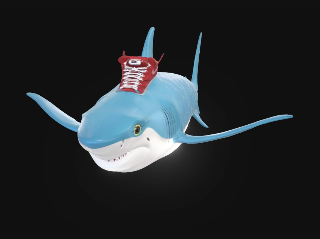 "Crie um tubarão com tenis nike" - Download free 3D models generated ...