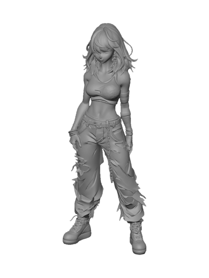 3D model for Riot in Ripped Denim