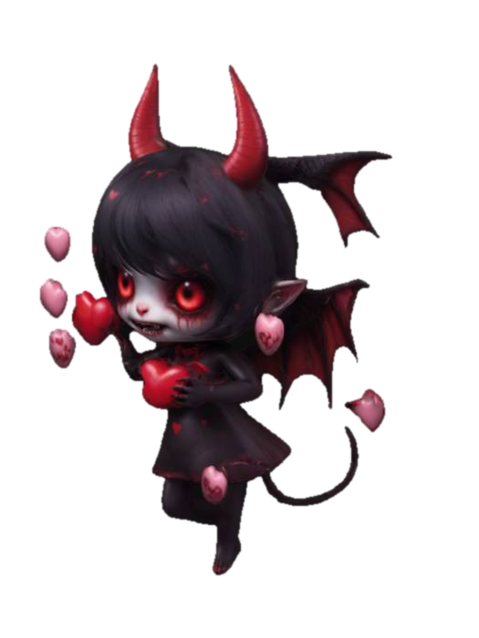 3D model for cute demonic valentines anima