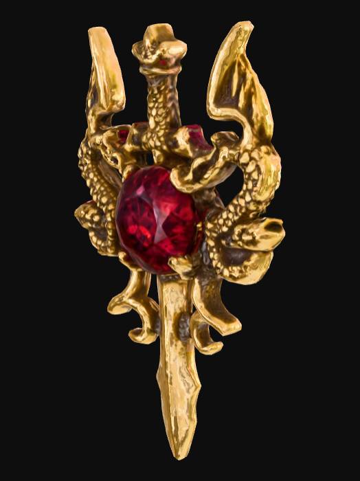 "Dragon's Ruby Emblem" - Download free 3D models generated with Meshy ...