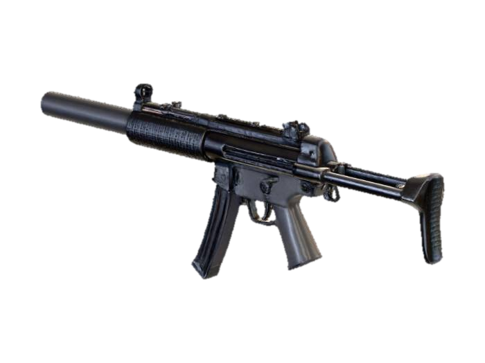 3D model for Submachine Gun with Suppressor